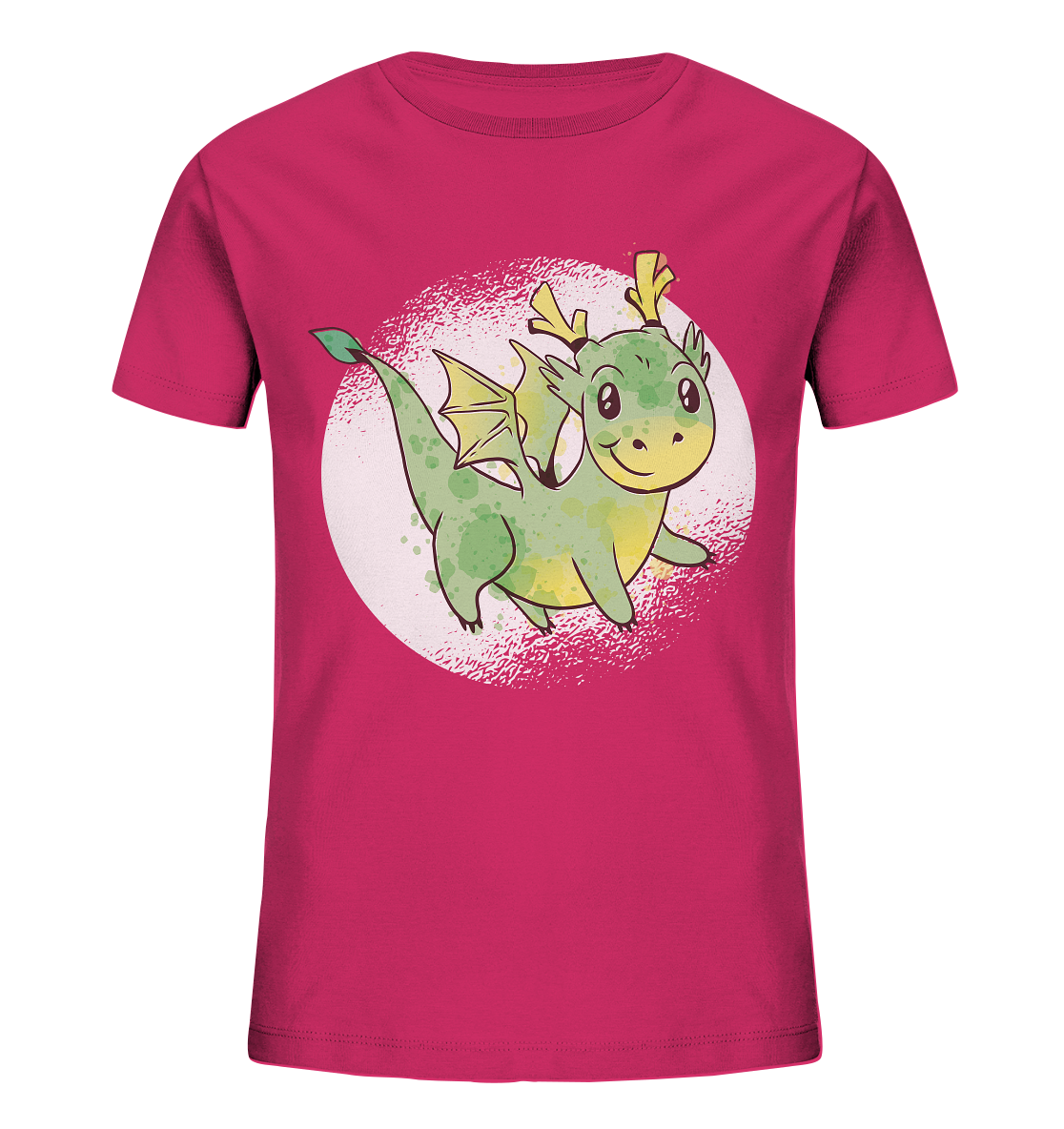 Kleiner grüner Drache ,der Liebling der Kinder - Kids Organic Shirt