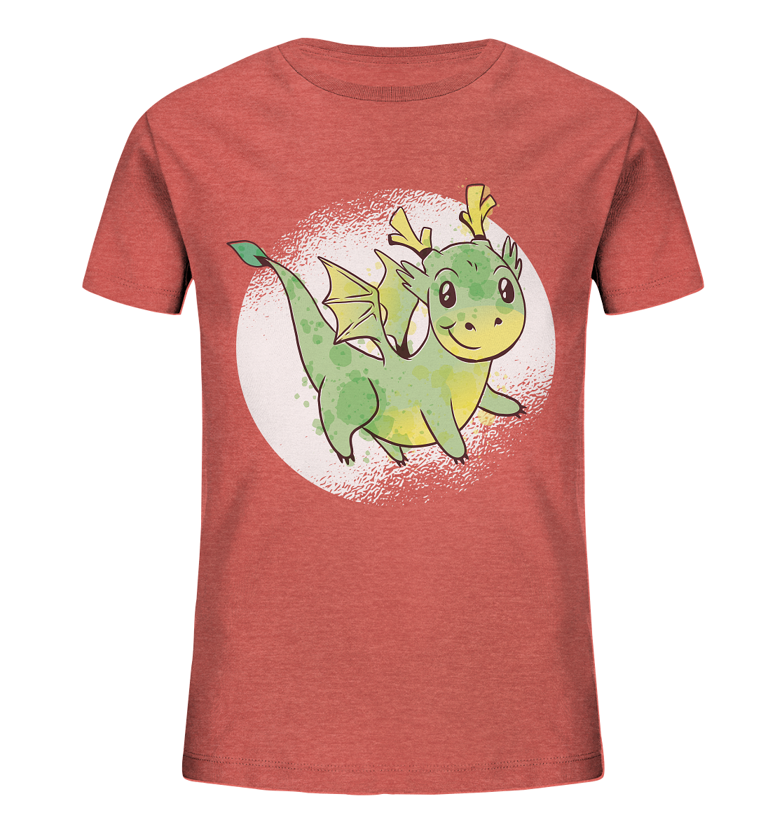 Kleiner grüner Drache ,der Liebling der Kinder - Kids Organic Shirt