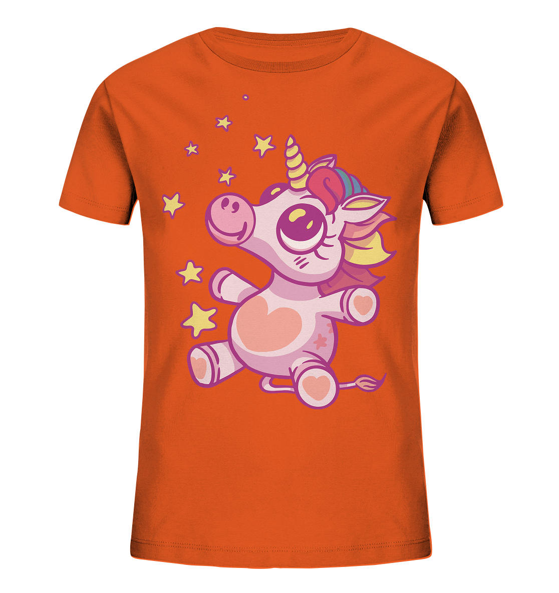 Baby Einhorn Dino mit Sternen  - Kids Organic Shirt