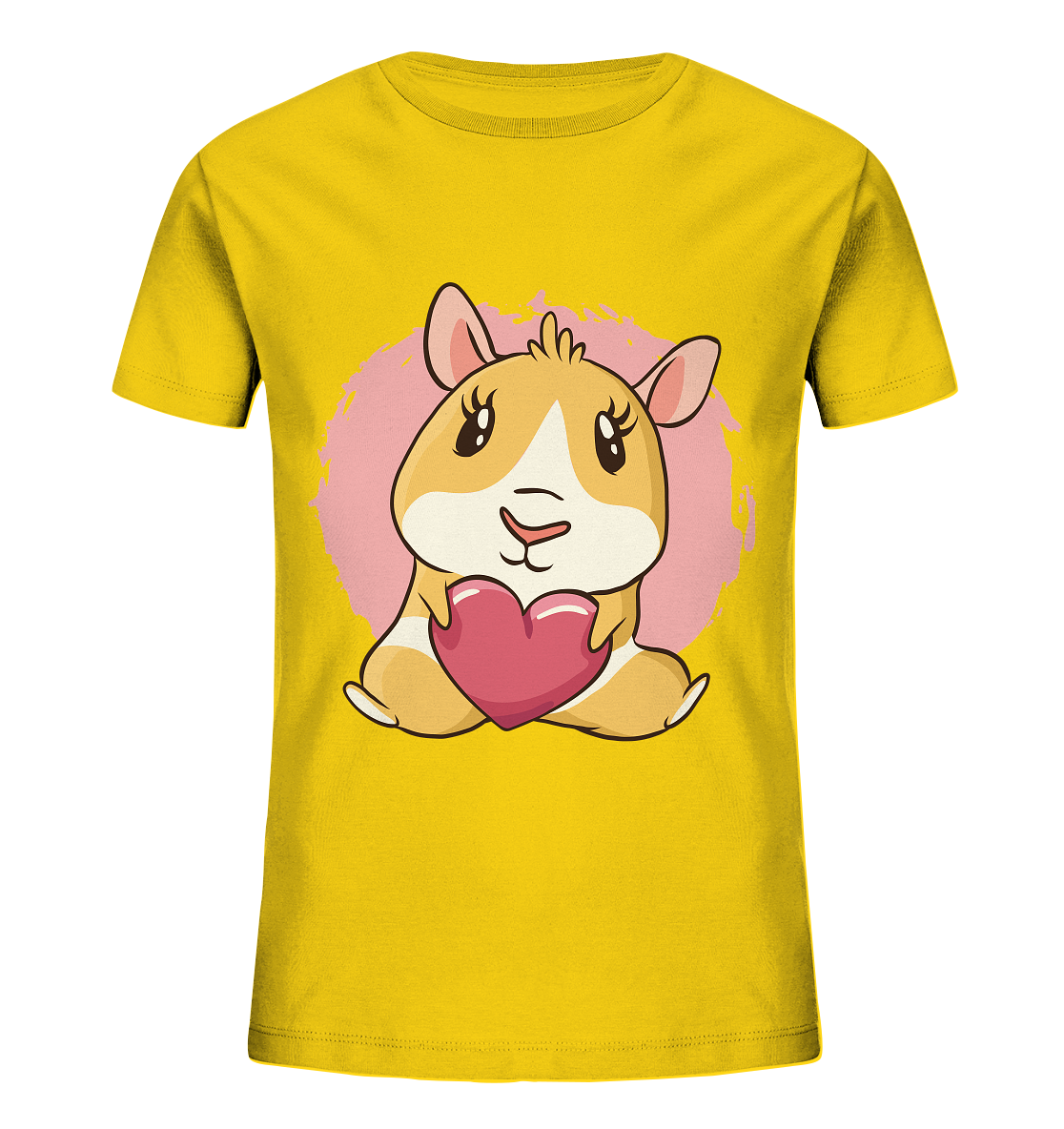 Meerschweinchen mit Herz , süßes KInder herzliches Motiv ,  - Kids Organic Shirt