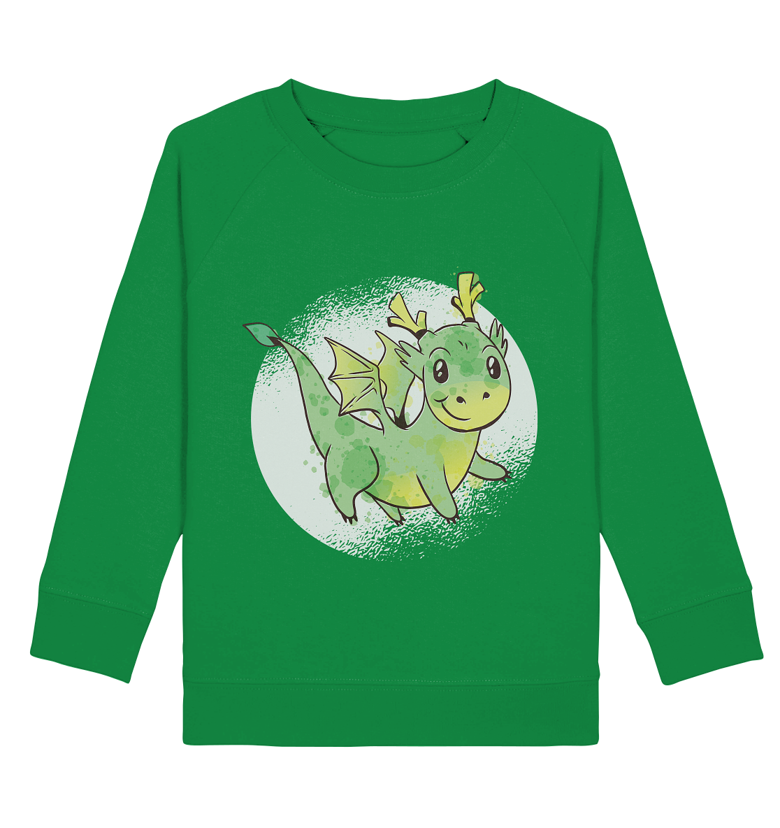 Kleiner grüner Drache ,der Liebling der Kinder - Kids Organic Sweatshirt