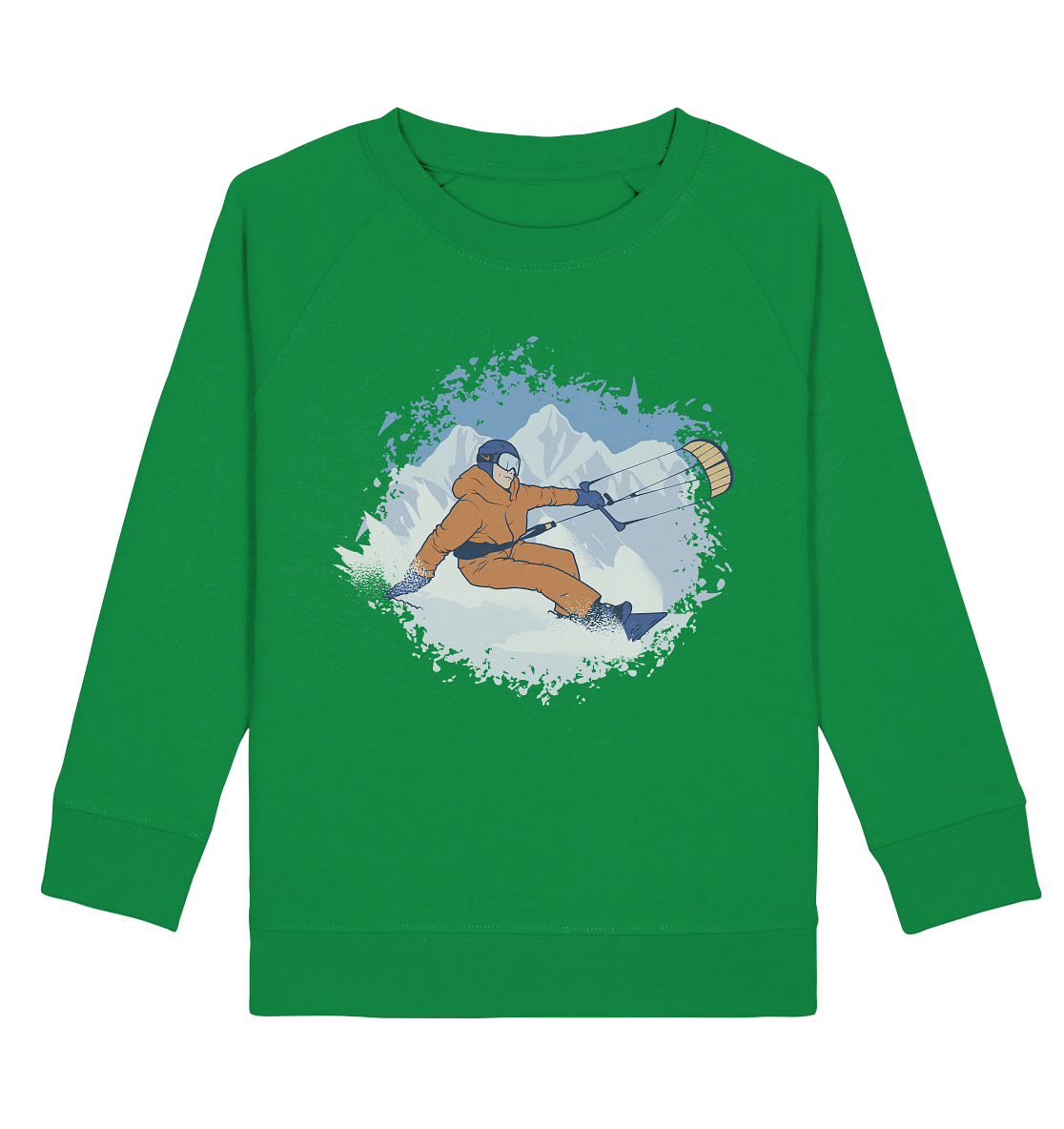 Snowkiter Winter Sport Kiter  - Kids Organic Sweatshirt