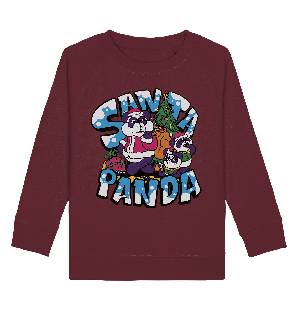 Weihnachten, Santa Panda , Nikolaus Panda ,Merry Christmas  - Kids Organic Sweatshirt