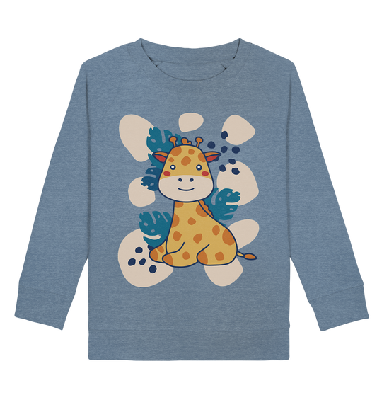 Cute baby giraffe, children's motif - kids organic sweatshirt