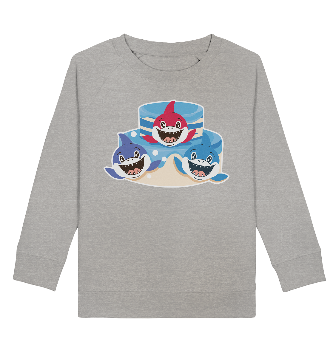 Haifische mit Torte ,Kindergeburtstag  - Kids Organic Sweatshirt