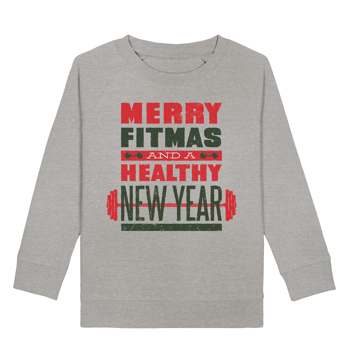 Weihnachtliches Design, Gym, Merry Fitmas and a Healthy New Year - Kids Organic Sweatshirt