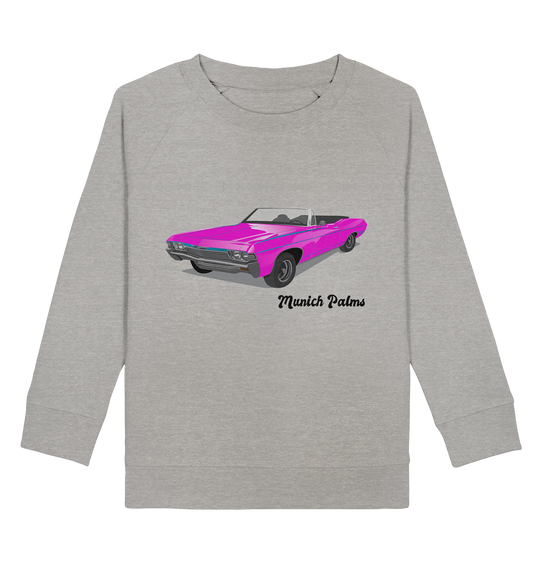 Pink Retro Classic Car Oldtimer , Auto ,Cabrio by Munich Palms - Kids Organic Sweatshirt