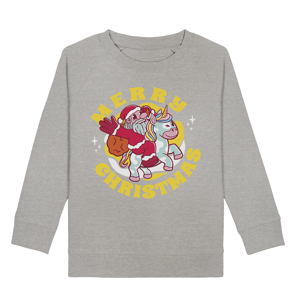 Nikolaus auf Einhorn reitend , Santa Claus Unicorn ,Merry Christmas  - Kids Organic Sweatshirt