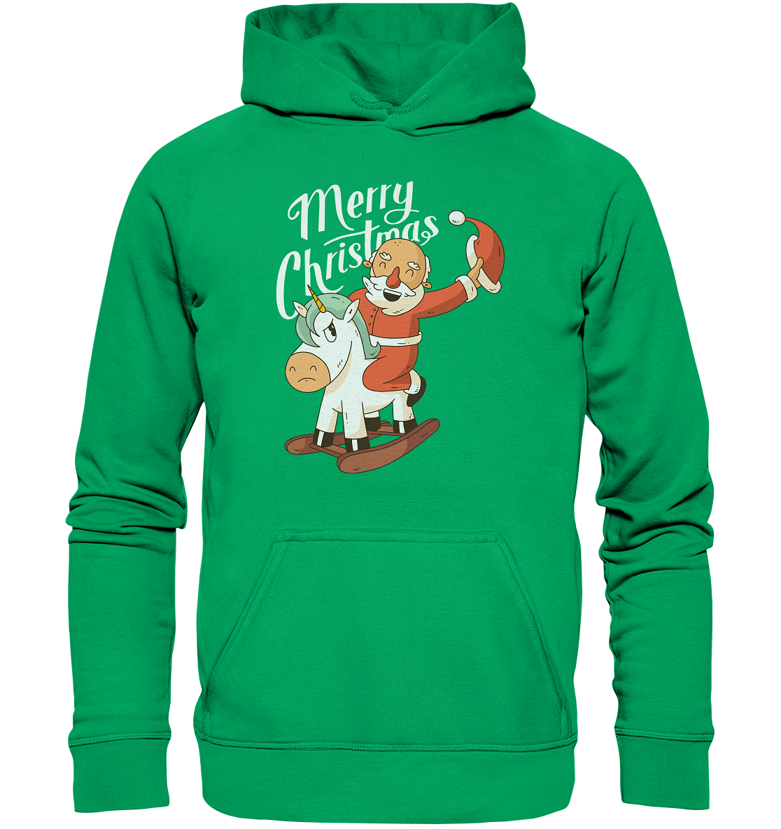 Weihnachten Nikolaus am Schaukelpferd Merry Christmas  - Kids Premium Hoodie