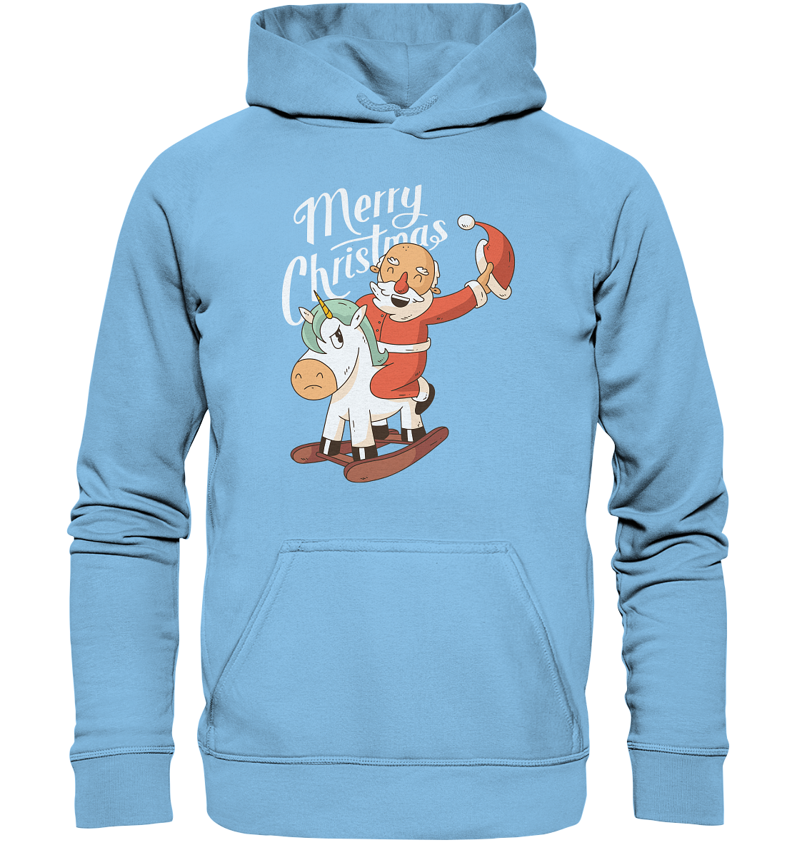 Weihnachten Nikolaus am Schaukelpferd Merry Christmas  - Kids Premium Hoodie