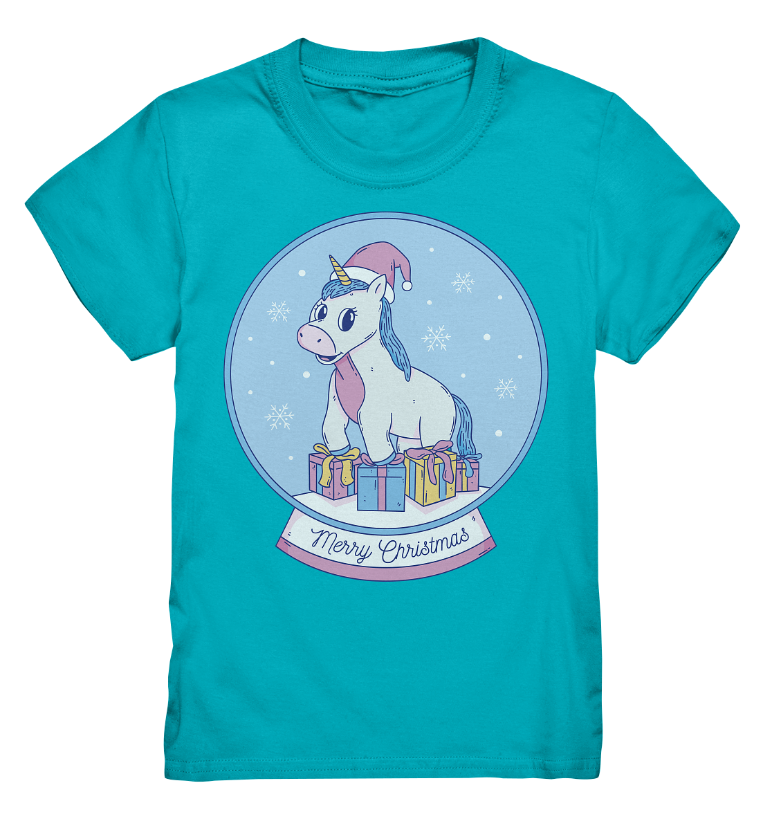 Weihnachten , Weihnachtskugel mit Einhorn , Unicorn Merry Christmas - Kids Premium Shirt