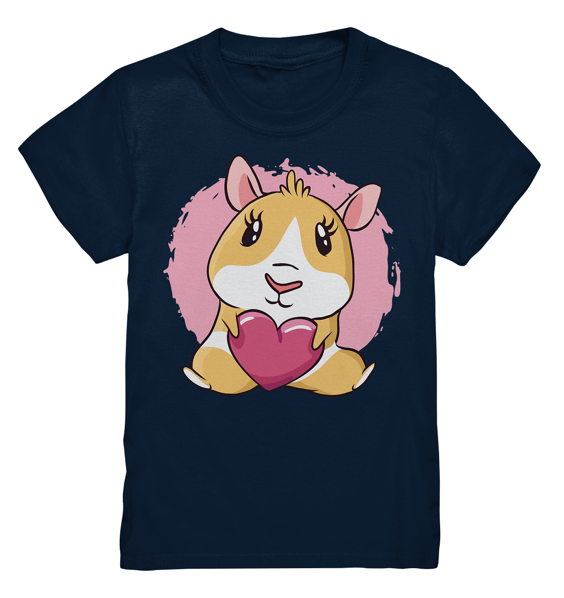 Guinea pig with heart, sweet children's warm motif, - Kids Premium Shirt