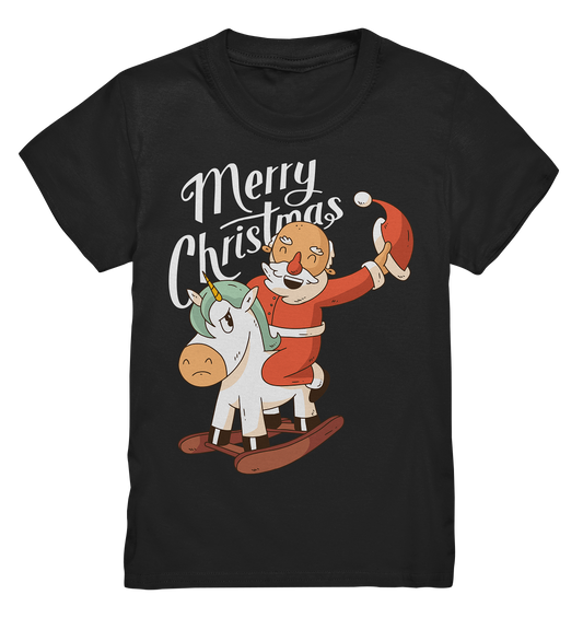 Weihnachten Nikolaus am Schaukelpferd Merry Christmas  - Kids Premium Shirt