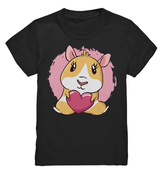 Guinea pig with heart, sweet children's warm motif, - Kids Premium Shirt