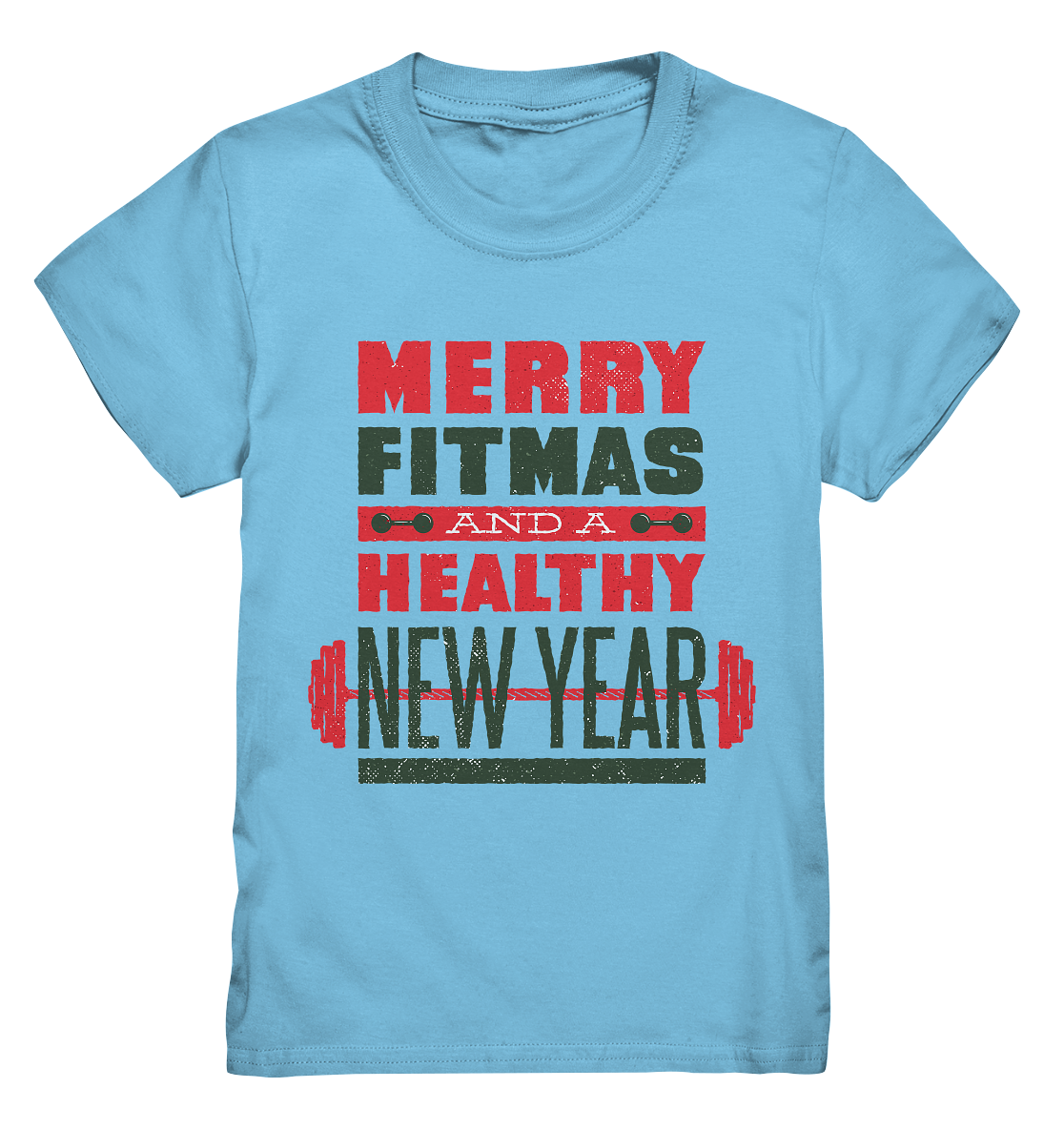 Weihnachtliches Design, Gym, Merry Fitmas and a Healthy New Year - Kids Premium Shirt