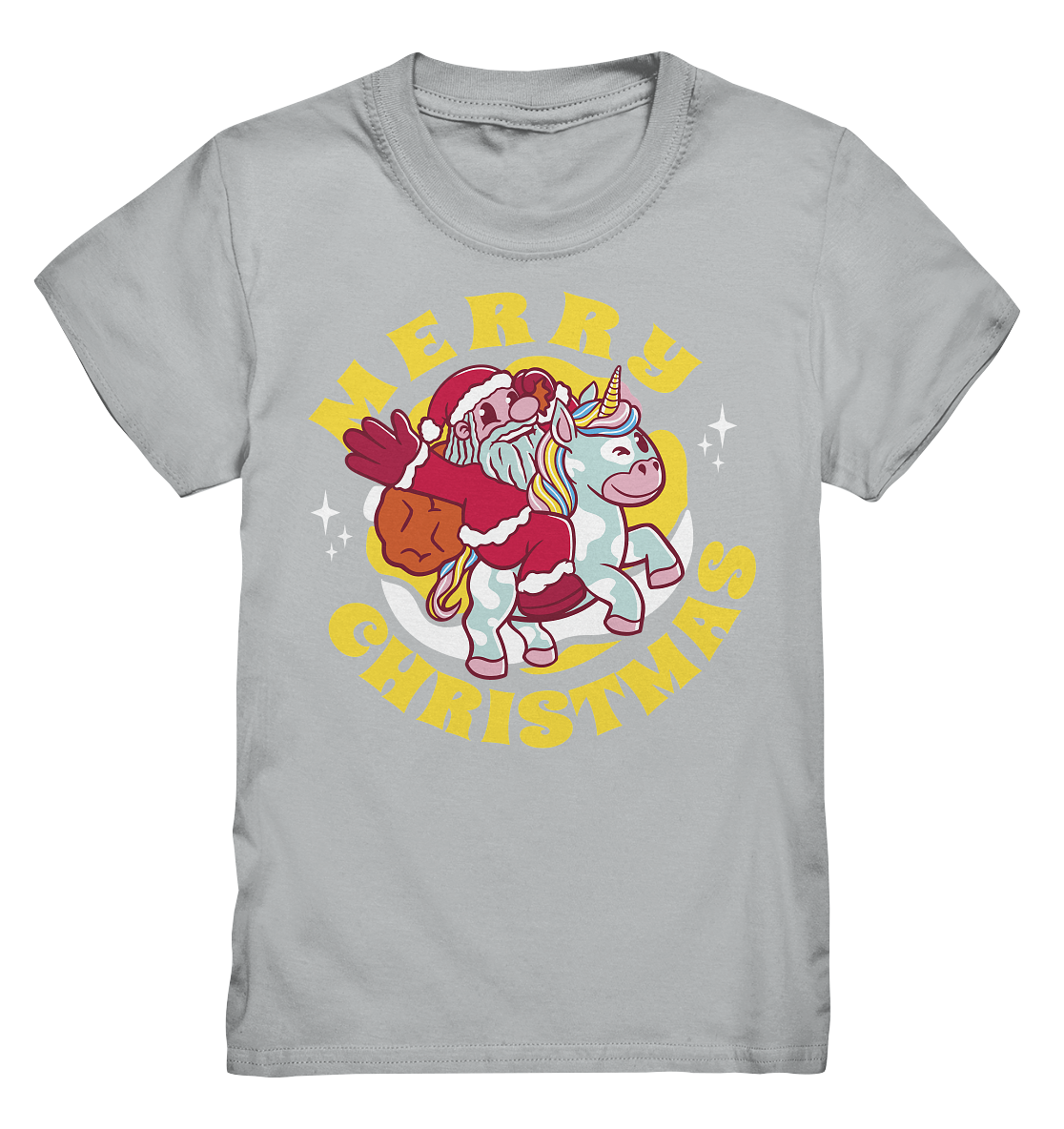 Nikolaus auf Einhorn reitend , Santa Claus Unicorn ,Merry Christmas  - Kids Premium Shirt