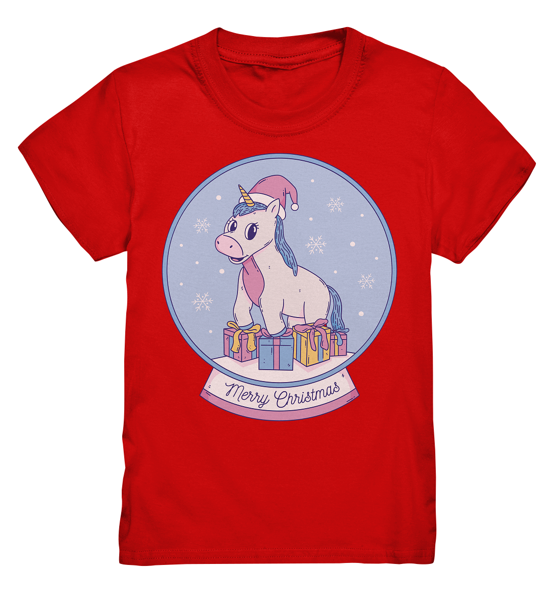 Weihnachten , Weihnachtskugel mit Einhorn , Unicorn Merry Christmas - Kids Premium Shirt