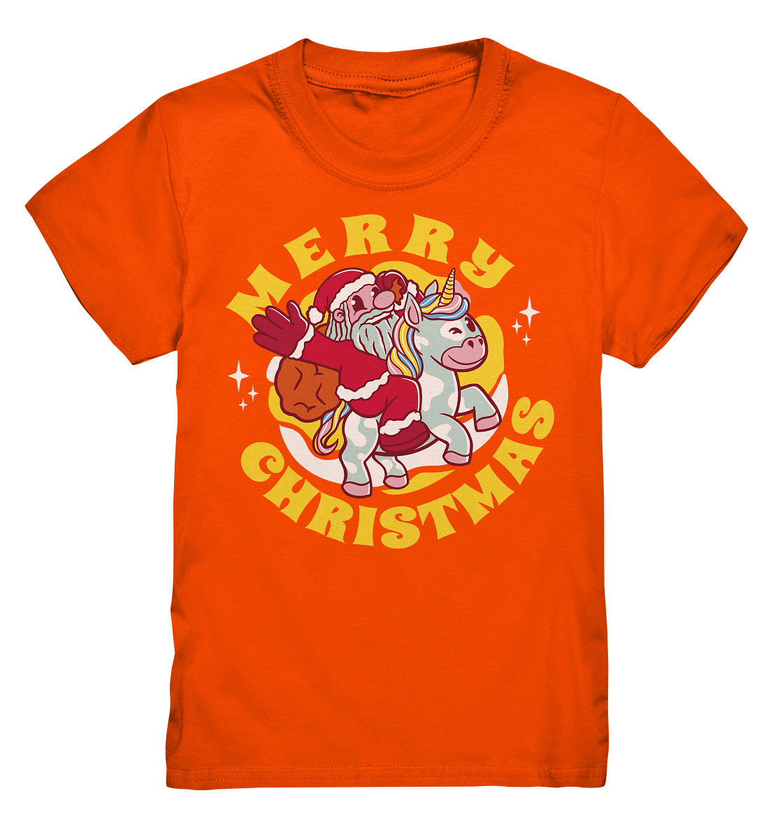 Nikolaus auf Einhorn reitend , Santa Claus Unicorn ,Merry Christmas  - Kids Premium Shirt