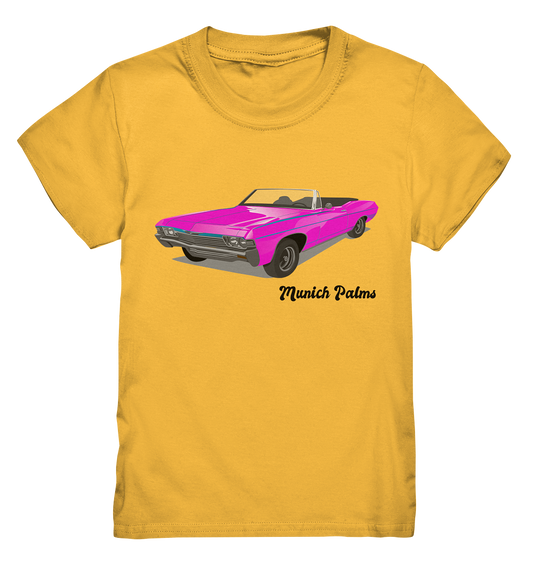 Pink Retro Classic Car Oldtimer, Car, Convertible by Munich Palms - Kids Premium Shirt