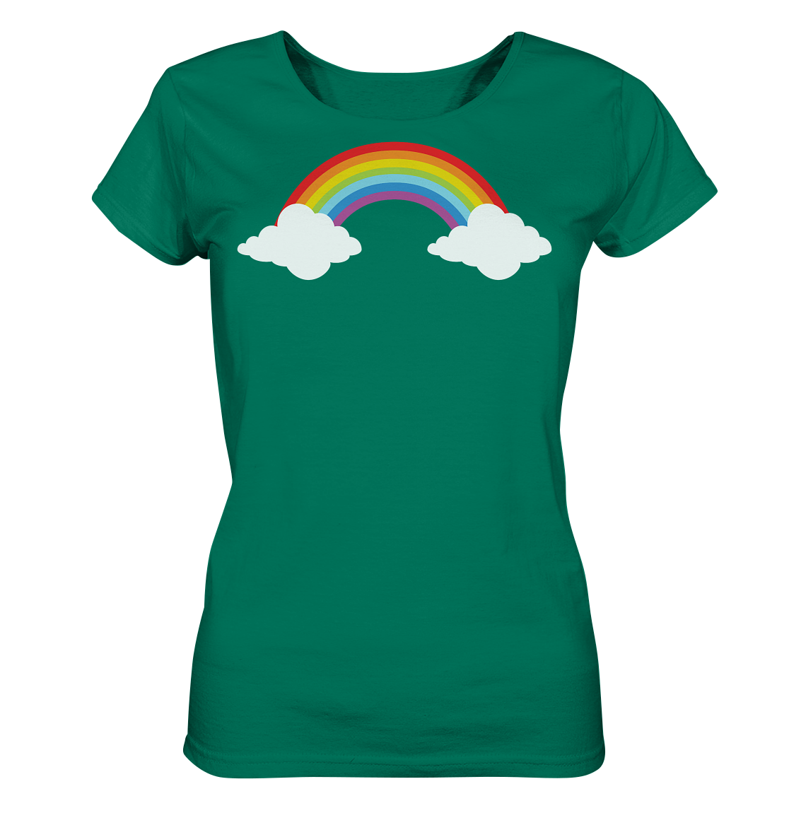 Regenbogen mit Wolken  - Ladies Organic Shirt