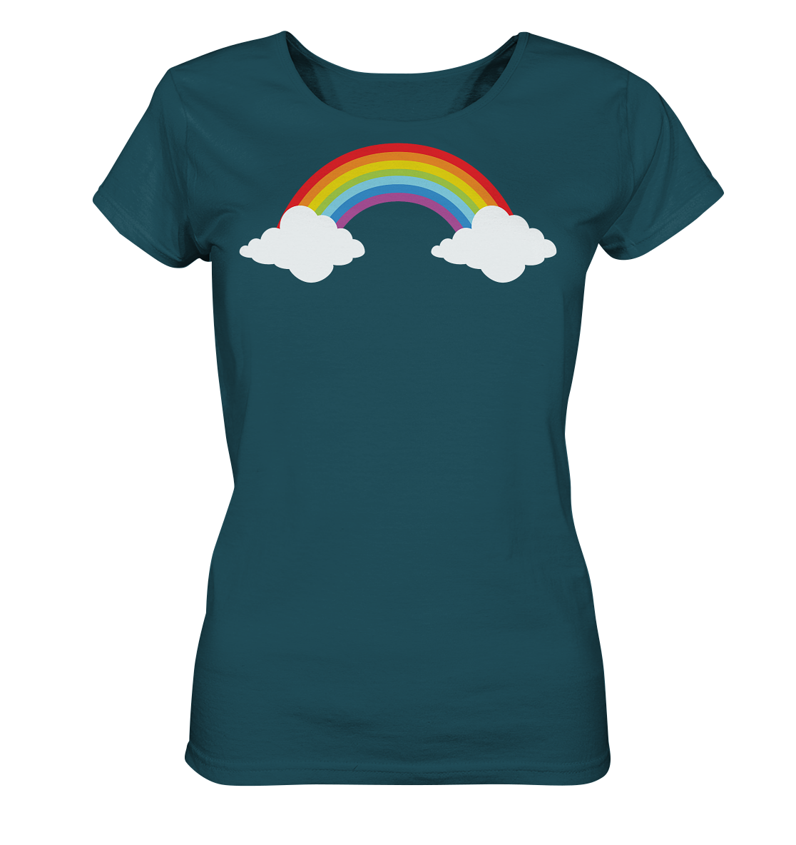 Regenbogen mit Wolken  - Ladies Organic Shirt