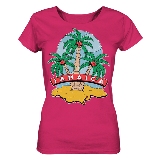 Jamaica Strand mit Palmen - Ladies Organic Shirt - Online Kaufhaus München