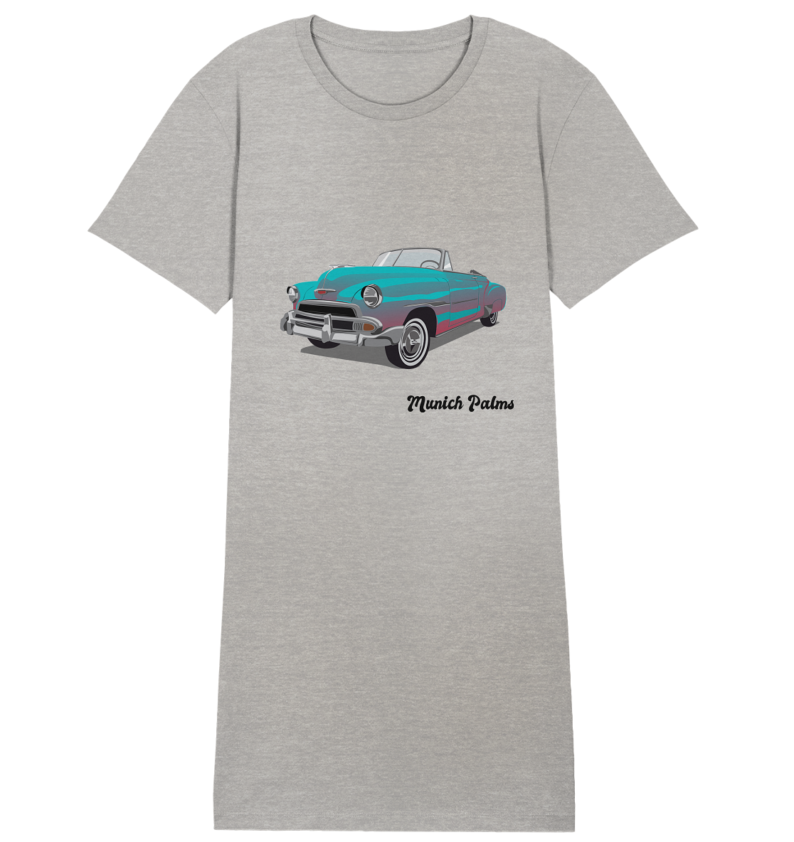 Fleetline Retro Classic Car Oldtimer , Auto ,Cabrio by Munich Palms  - Ladies Organic Shirt Dress