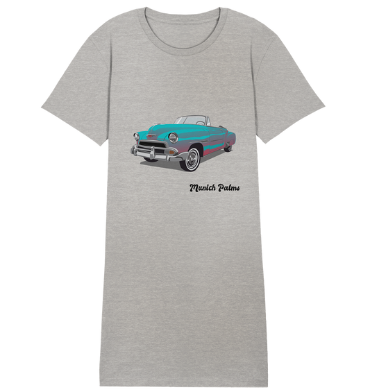 Fleetline Retro Classic Car Oldtimer , Auto ,Cabrio by Munich Palms  - Ladies Organic Shirt Dress