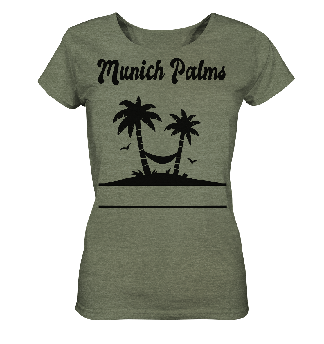 Design Munich Palms - Ladies Organic Shirt (mottled)