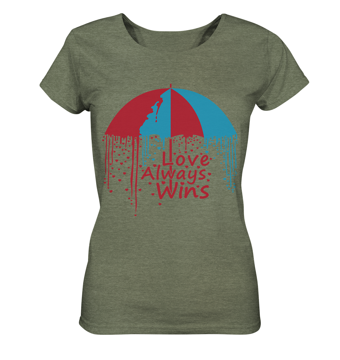 Love always wins - Ladies Organic Shirt (mottled)
