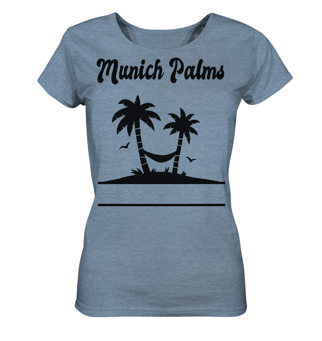 Design Munich Palms - Ladies Organic Shirt (mottled)