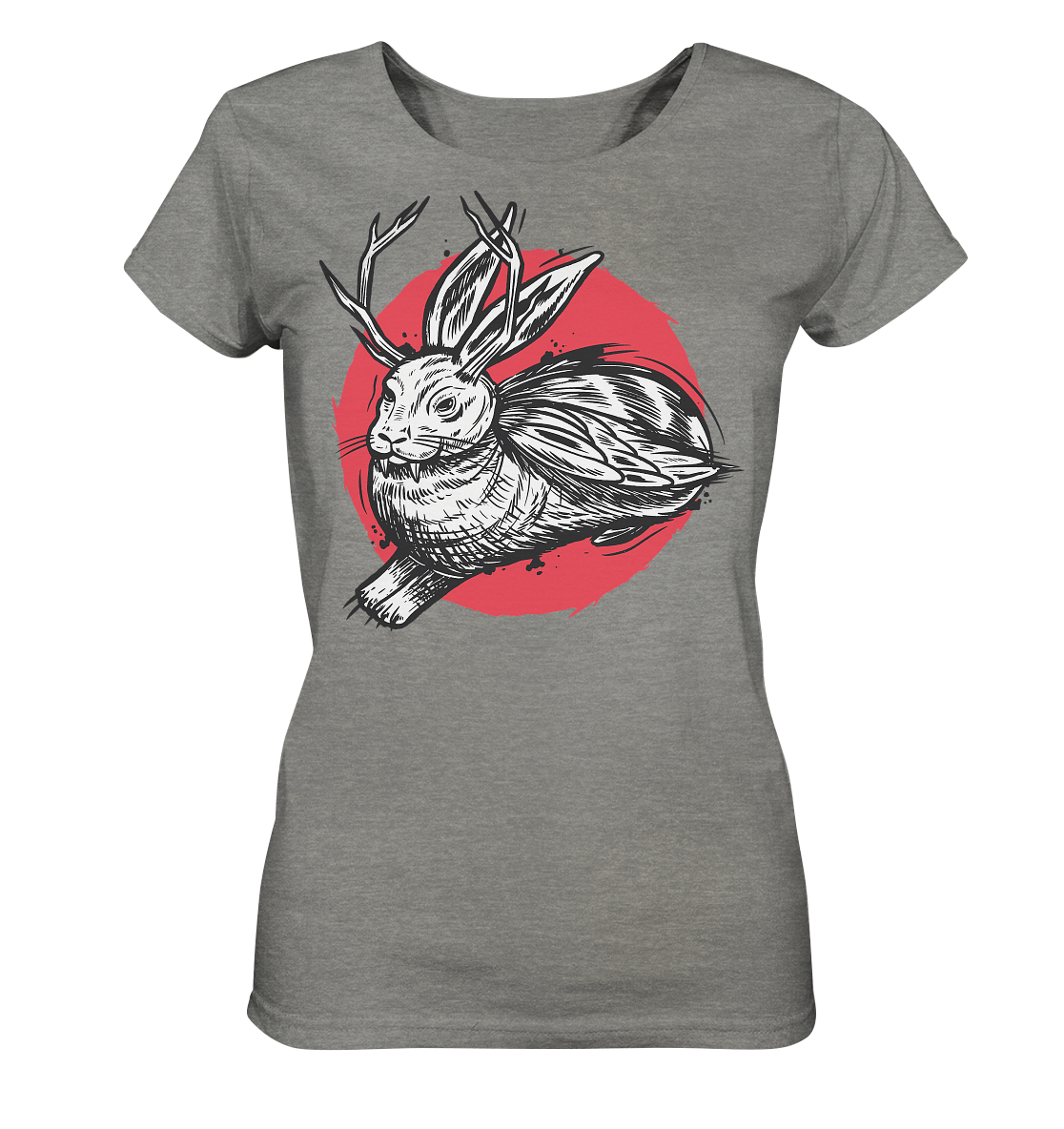 Wolpertinger Fabelwesen Bayern Trachten - Ladies Organic Shirt (meliert)