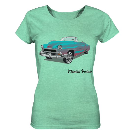 Fleetline Retro Classic Car Vintage Car, Car, Convertible by Munich Palms - Ladies Organic Shirt (mottled)