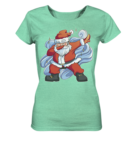 Weihnachten, Nikolaus Dabbing ,tanzender Nikolaus ,Fun ,Santa Dabbing  Christmas - Ladies Organic Shirt (meliert)