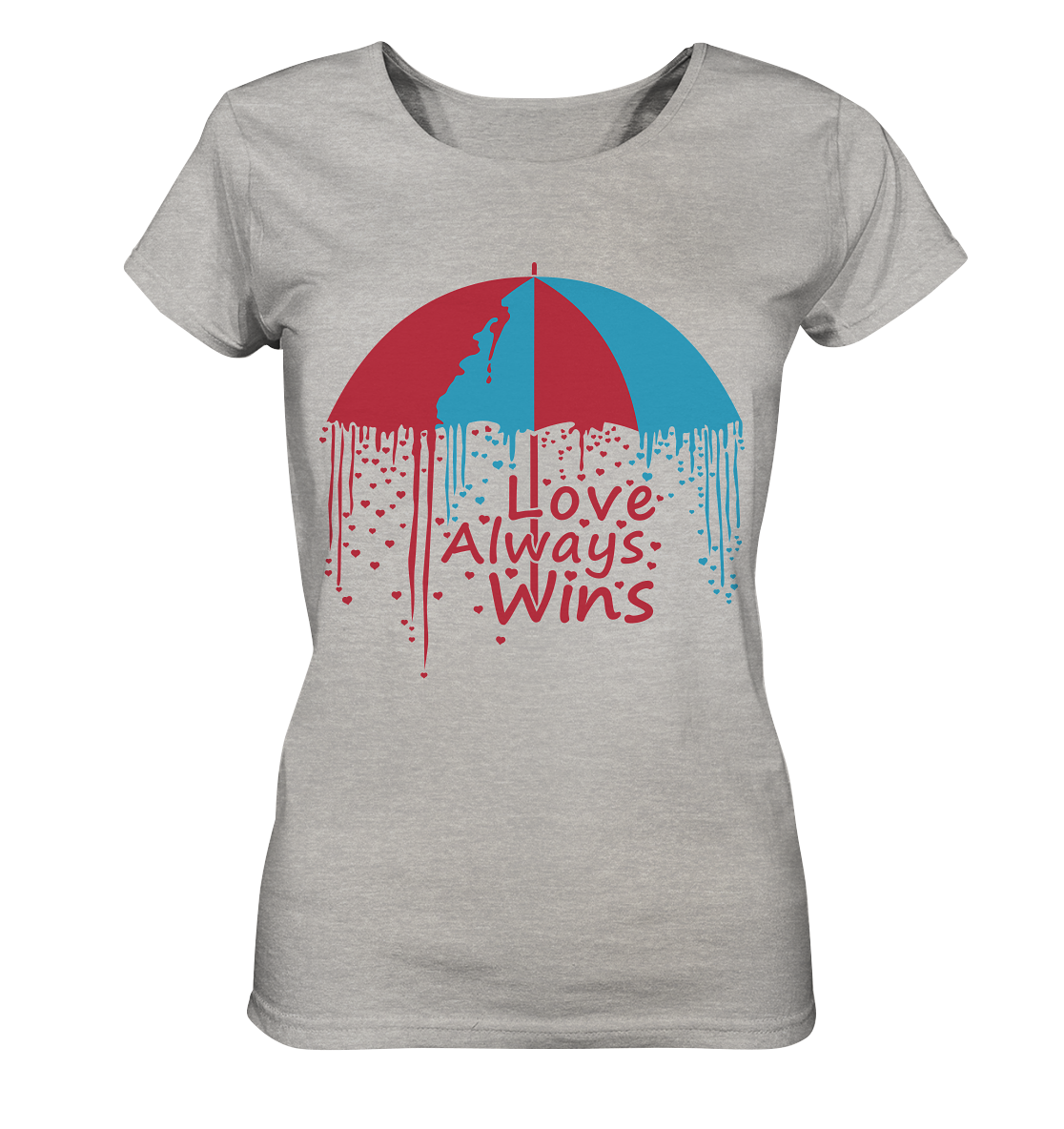 Love always wins - Ladies Organic Shirt (meliert)