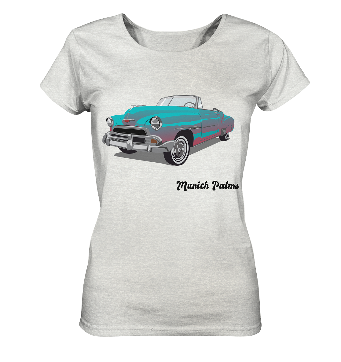 Fleetline Retro Classic Car Vintage Car, Car, Convertible by Munich Palms - Ladies Organic Shirt (mottled)