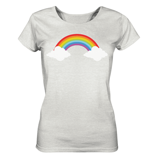 Regenbogen mit Wolken - Ladies Organic Shirt (meliert) - Online Kaufhaus München