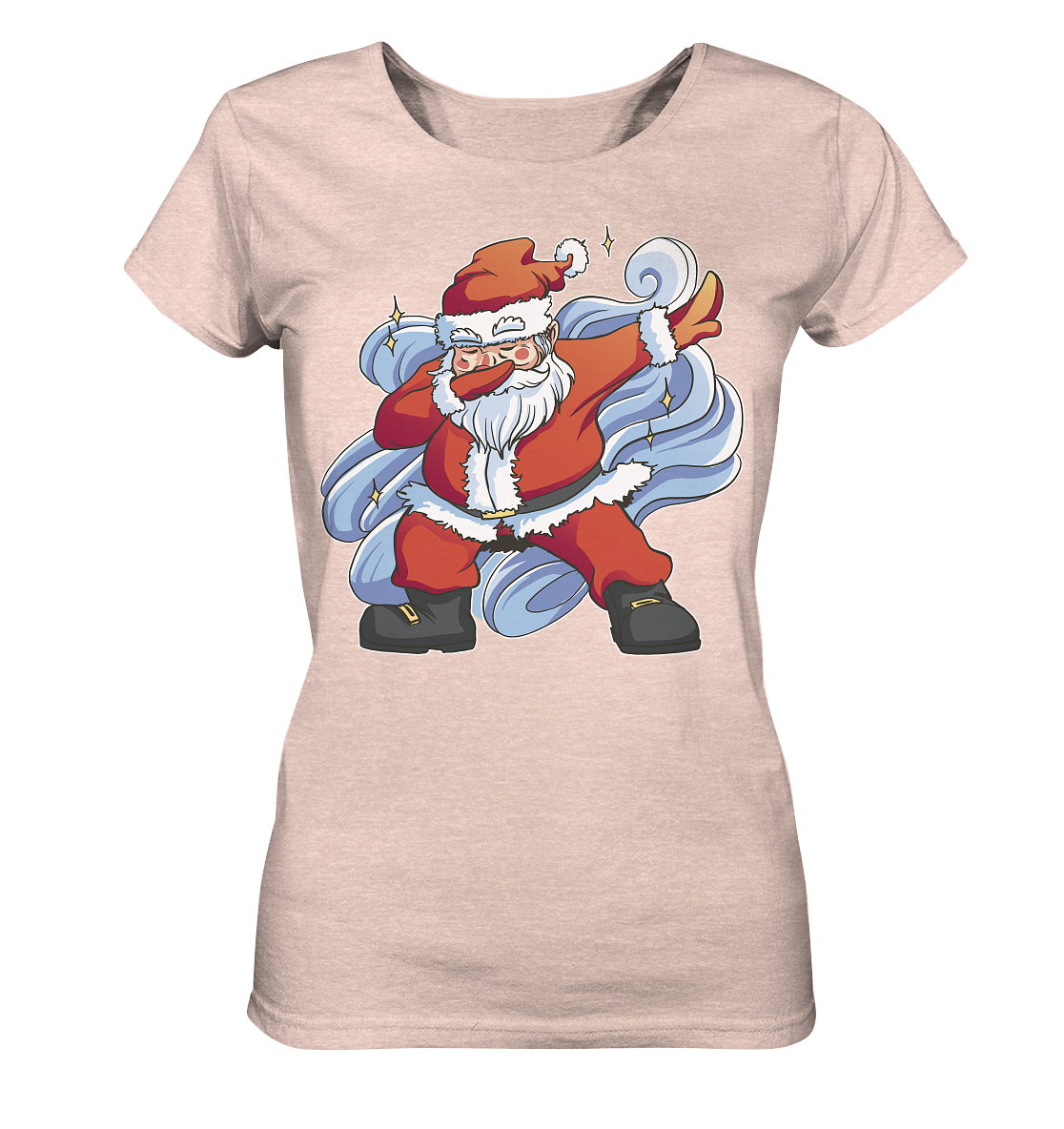 Weihnachten, Nikolaus Dabbing ,tanzender Nikolaus ,Fun ,Santa Dabbing  Christmas - Ladies Organic Shirt (meliert)