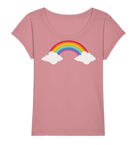 Regenbogen mit Wolken - Ladies Organic Slub Shirt - Online Kaufhaus München