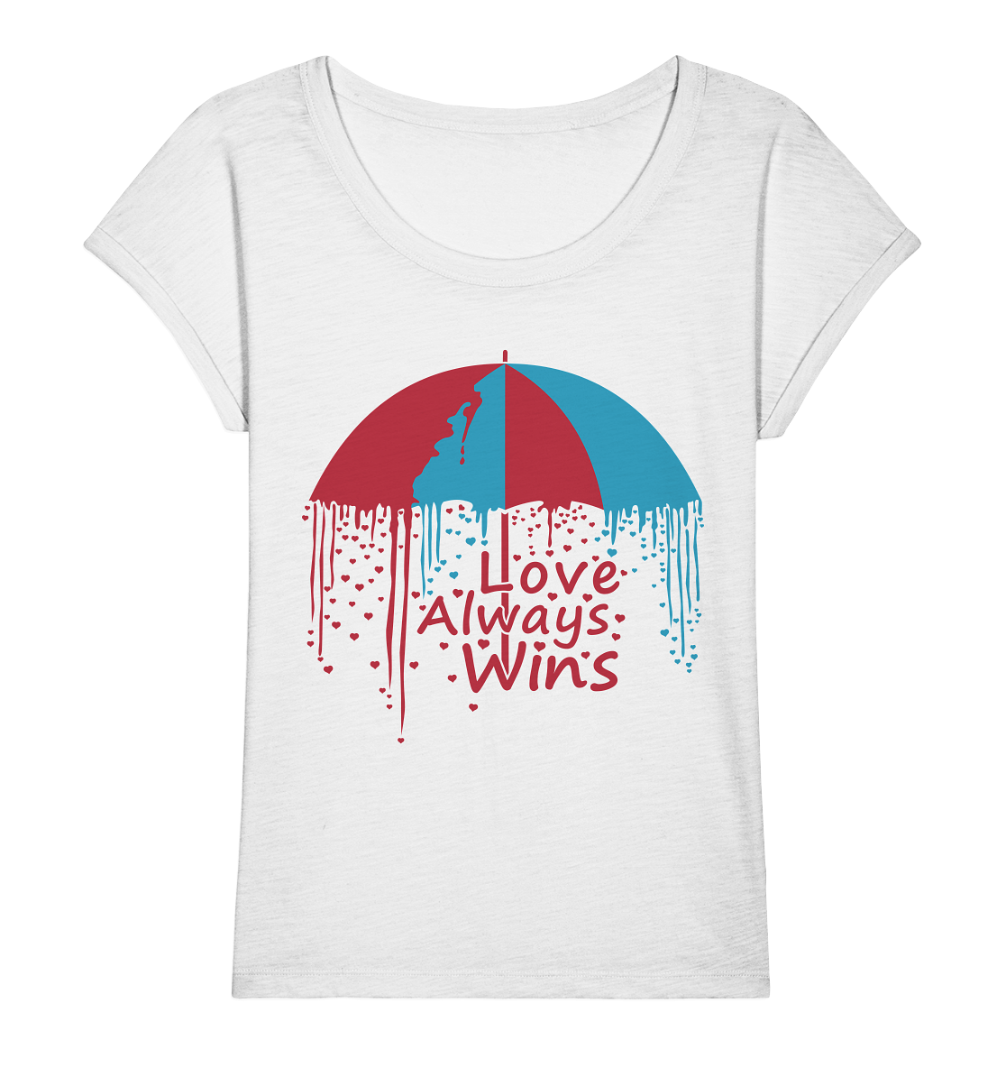 Love always wins - Ladies Organic Slub Shirt