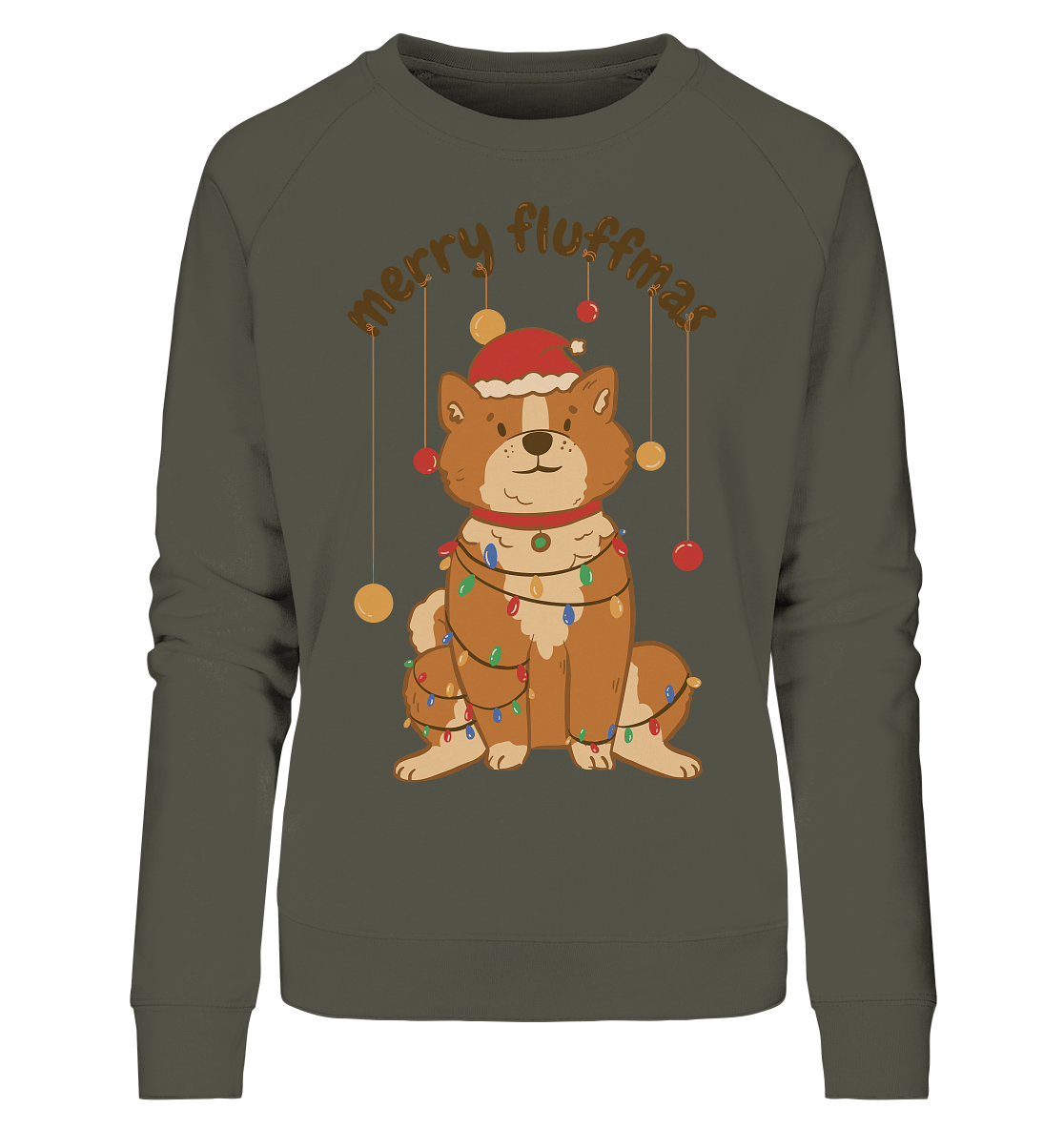 Weihnachtliches Motiv Fun Merry Fluffmas - Ladies Organic Sweatshirt