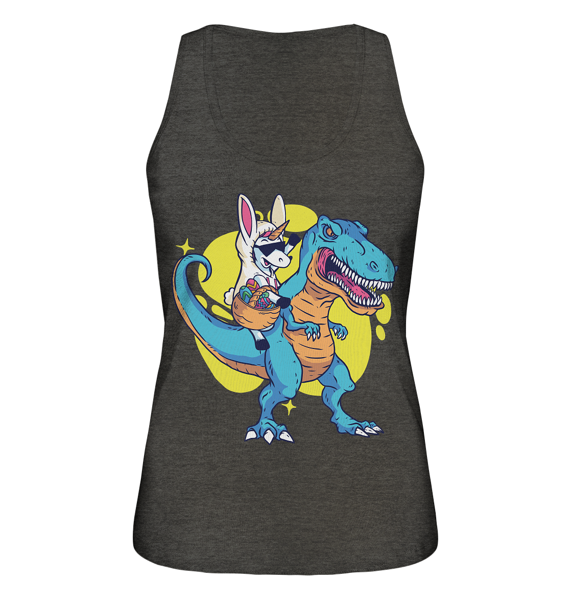 Ostern  Einhorn mit Dinosaurier - Ladies Organic Tank-Top - Online Kaufhaus München