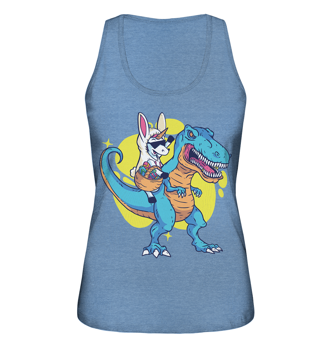 Ostern  Einhorn mit Dinosaurier - Ladies Organic Tank-Top - Online Kaufhaus München