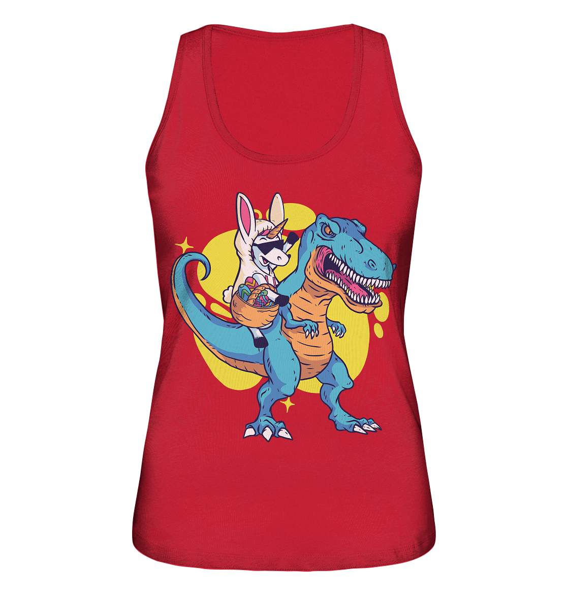 Ostern  Einhorn mit Dinosaurier - Ladies Organic Tank-Top - Online Kaufhaus München