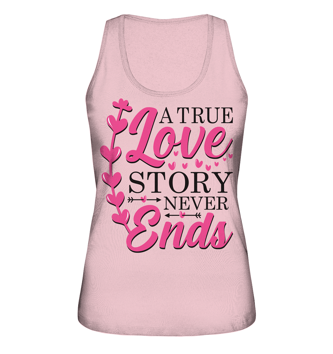 A True Love Story Never Ends - Ladies Organic Tank-Top