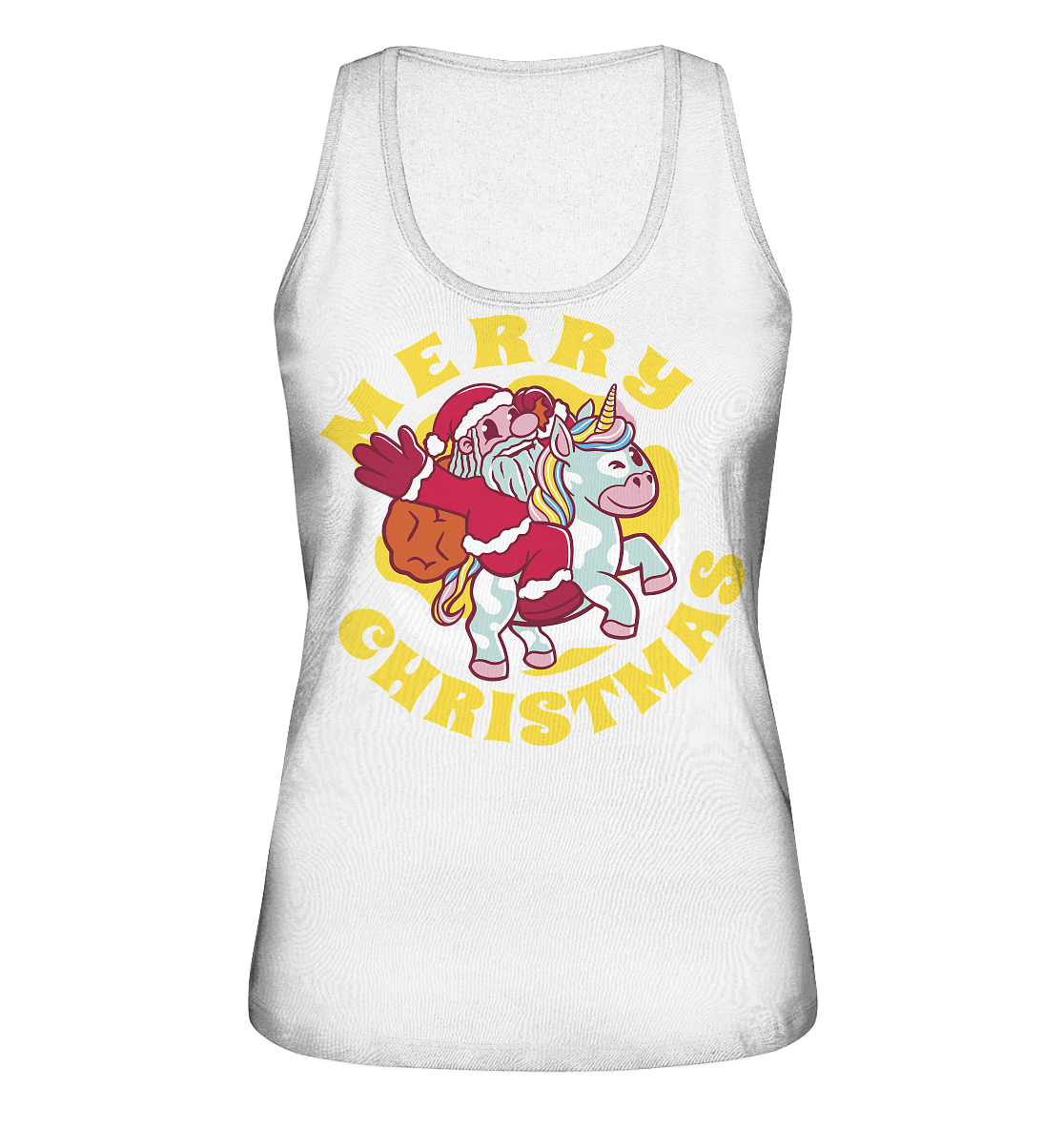 Nikolaus auf Einhorn reitend , Santa Claus Unicorn ,Merry Christmas  - Ladies Organic Tank-Top