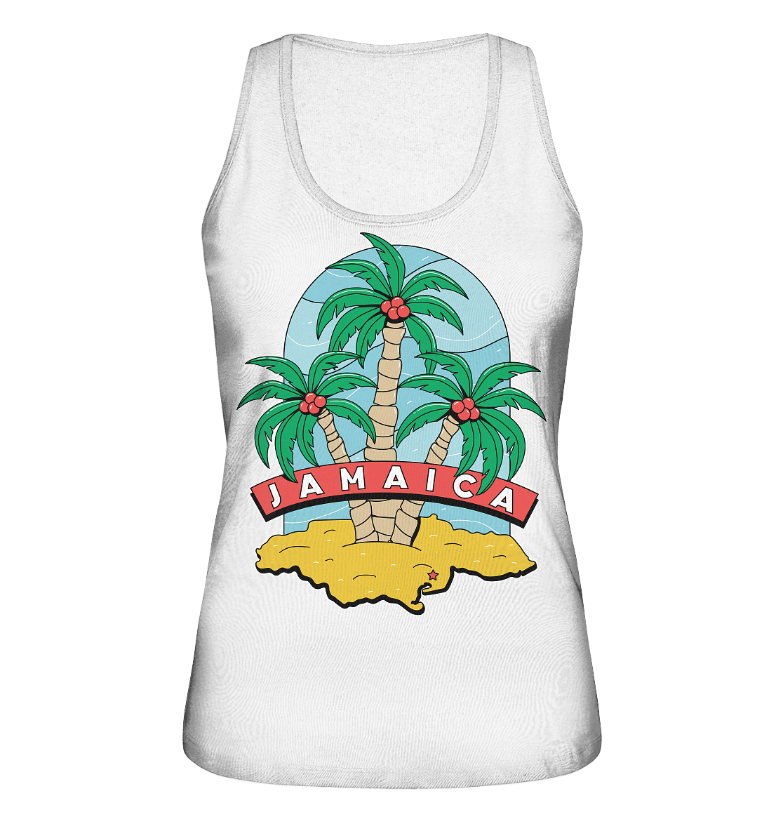 Jamaica Strand mit Palmen  - Ladies Organic Tank-Top