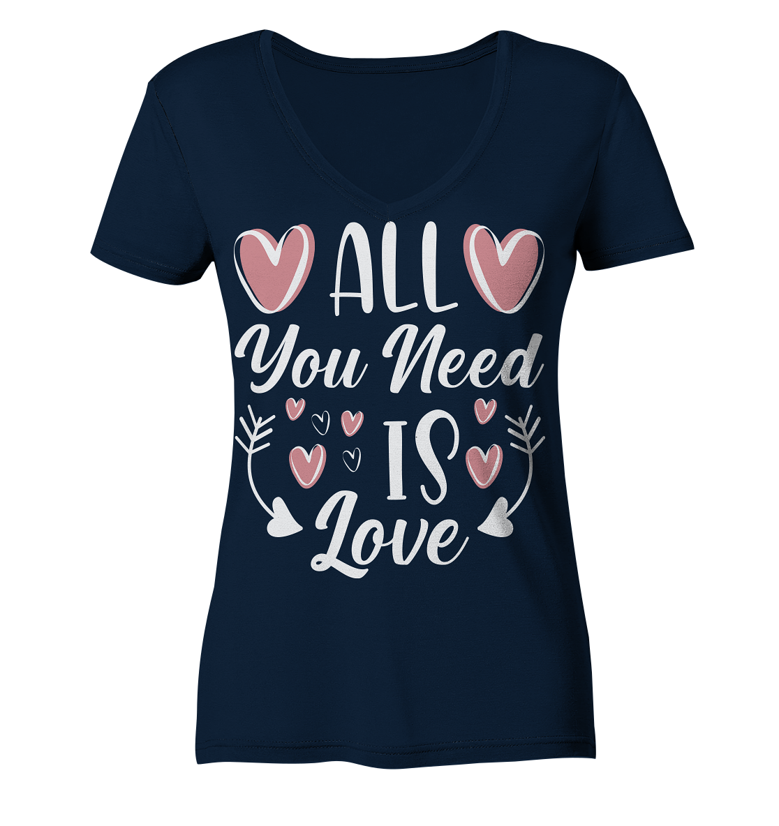 All You need is Love - Ladies Organic V-Neck Shirt
