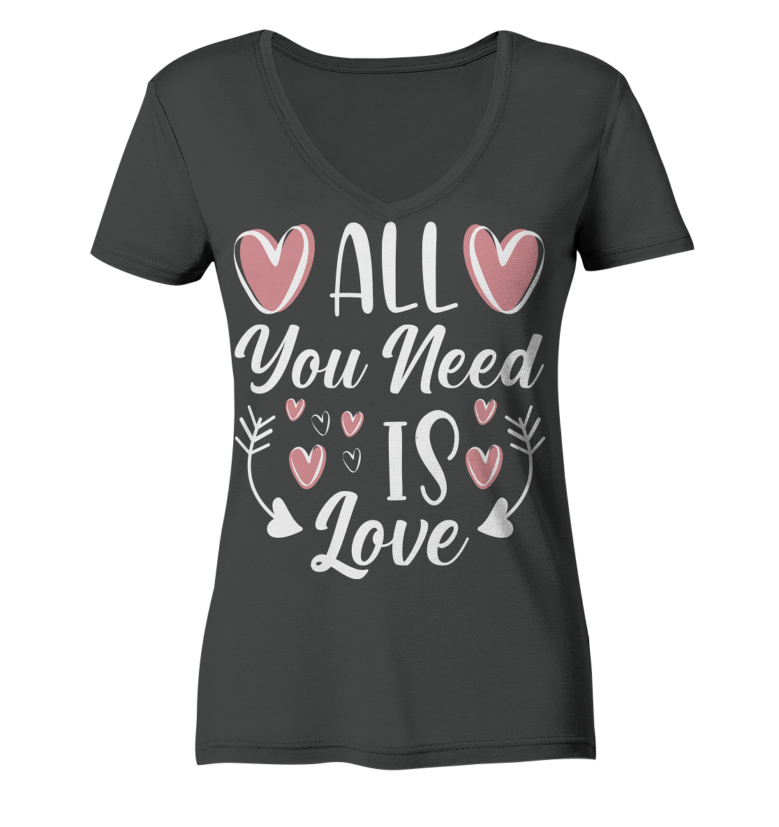 All You need is Love - Ladies Organic V-Neck Shirt