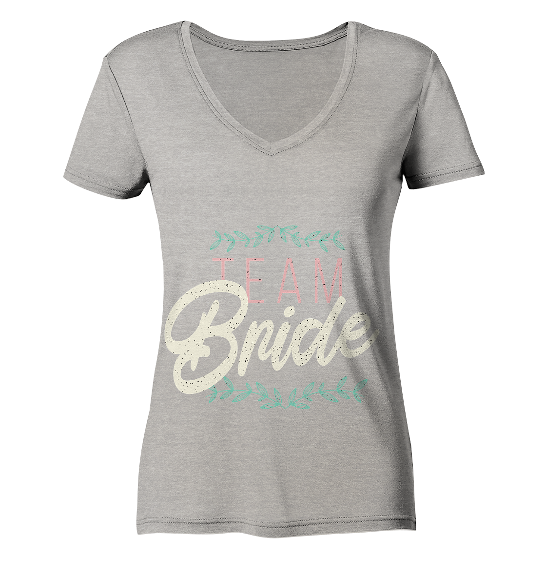 Team Bride  - Ladies Organic V-Neck Shirt - Online Kaufhaus München